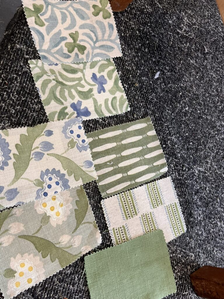 Fabric swatch mood board